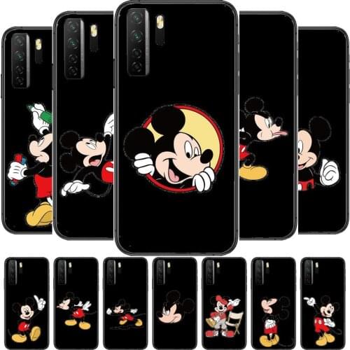 Mickey Black Soft Cover The Pooh For Huawei Nova 8 7 6 SE 5T 7i 5i 5Z 5 4 4E 3 3i 3E 2i Pro Phone Case cases