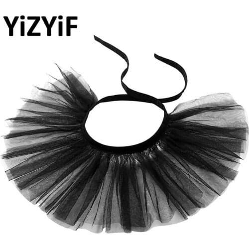 Kids Vintage Fake Collar Victorian Ruffled Mesh Neck Collar Photography Props Halloween Costumes Accessories Children Collars