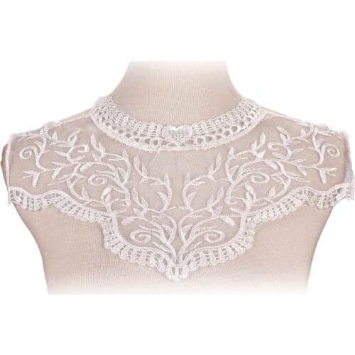 Diy Lace False Collar Women Applique Sewing Supplies Embroidered Fake Lace Collar Trim African Guipure Lace Collars