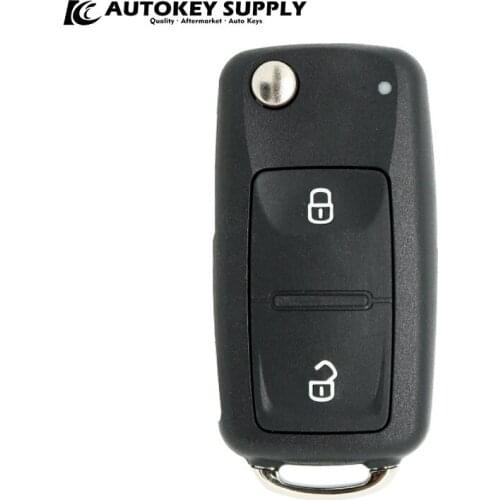 FOR NewVW 2 Buttons Remote Flip Key Shell AKVWF102