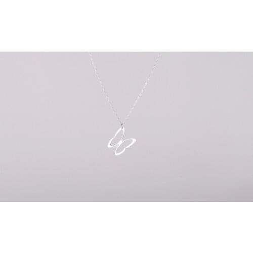 UM US JEWELRY 925 Sterling Butterfly Pattern Ghost Pendant