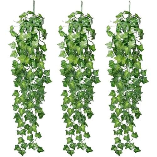 3 Pieces Artificial Hanging Ivy Vine 2.95 Feet Artificial Hanging Plants Wall Greenery for Indoor Outside Home Garden