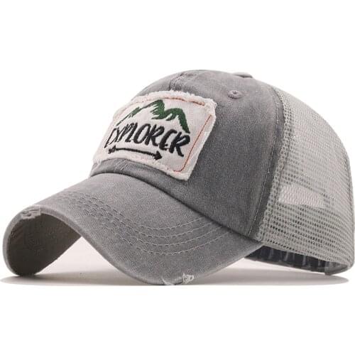 Summer fishing Baseball Cap Mesh Cap Fitted Hat Casual Cap Gorras Hip Hop Snapback Hats Wash Cap for Men Women Unisex