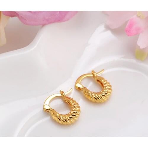 2pairsBaby Girls Small Round Circles Huggies Hoop Earrings Gold Jewellery For Kids Children Aros women jewelry african best gift