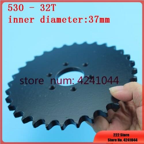 Motorcycle scooter drive gear 530 big sprocket 32T Tooth 37mm rear chain sprockets for China 150CC 200CC 250CC Go Kart Quad Bike