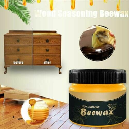 Organic Natural Pure Wax Wood Seasoning Beewax Complete Solution Furniture Care Beeswax Home Cleaning Supplies Polishing Beewax
