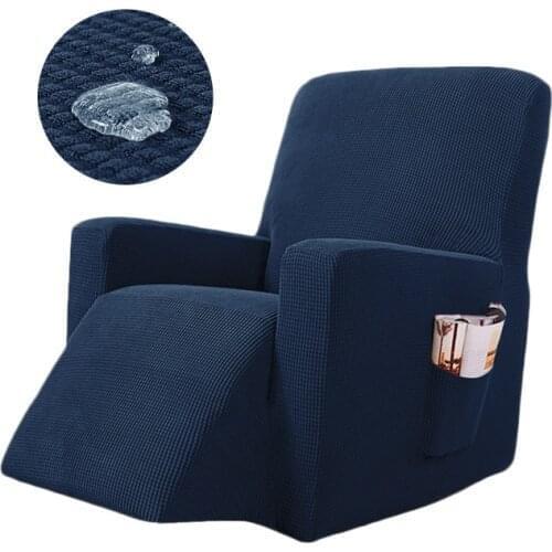 Solid Recliner Sofa Cover Elastic Water Repellent Spandex Lounge Single Seat Couch Chair Slipcover Living Room Armchair Cover