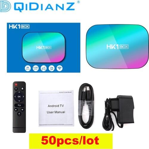 Wholesale 50pcs HK1 Box Amlogic S905X3 Smart Android 9.0 TV BOX 2.4G 5G wifi HK1BOX 4K UHD Set Top Box Media Player