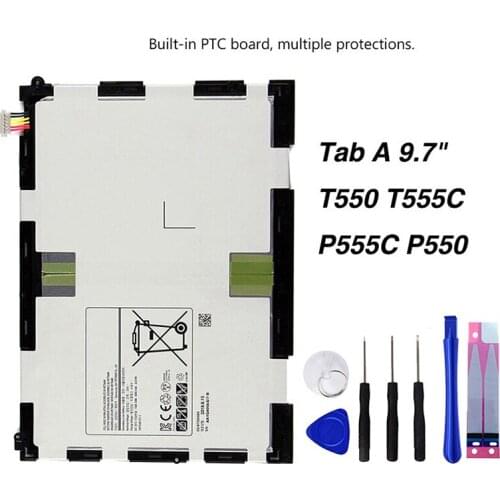 Original EB-BT550ABA Battery Tablet For Samsung GALAXY Tab A 9.7 T550 T555C P555C P550 6000mAh