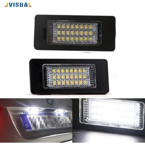 Pair 12v Car License Number Plate 24 SMD LED Light Lamp White For BMW E39 E60 E82 E90 E92 E93 M3 E39 E60 E70 X5 E60 E61 M5 E88