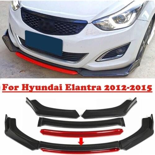 Car Front Bumper Splitter Lip Spoiler Diffuser Guard Cover Trim For Hyundai Elantra 2012-2015