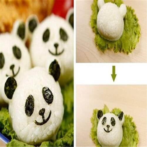Plastic Creative Cute Panda Sandwich Maker Stereoscopic Panda Head Rice Ball Love Heart Bento Pocket Bread Mould Kitchen Product