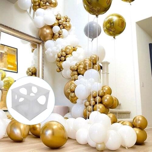 11 Holes Collapsible Plastic Balloon Sizer Box Cube Foldable Balloon Size Measurement Tool Creating Balloon Arch Columns