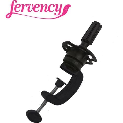 Wig Mannequin Head Stand Training Head Stand Holder Clamp Black Training Black Wig Stand Head Clamp Plastic Metal Mannequin Head