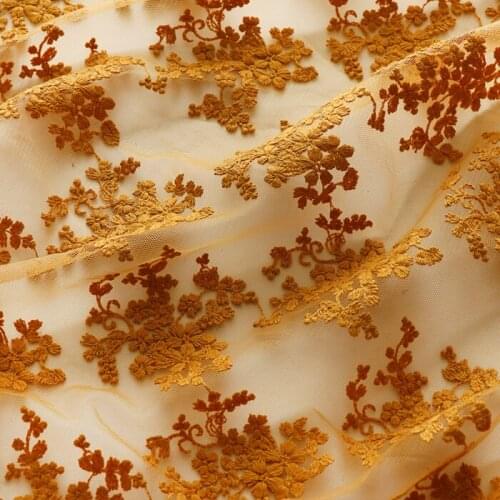 High quality and high density soft screen yarn fabric Cotton embroidery costura custom dress cheongsam tissu