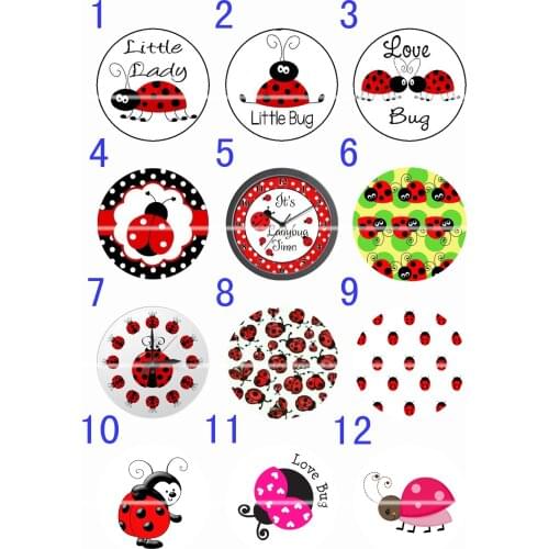 Handmade Colorful picture Round Glass Cabochons Refrigerator magnet for Necklace Decoration and Phone Chain Accessaries223