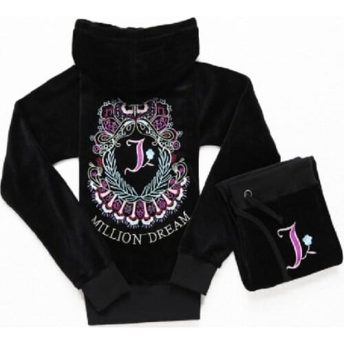 2021 Spring Autumn Womens Velvet Tracksuits Long Sleeve Letter Pattern Embroidery Hoodies women two piece outfits pants