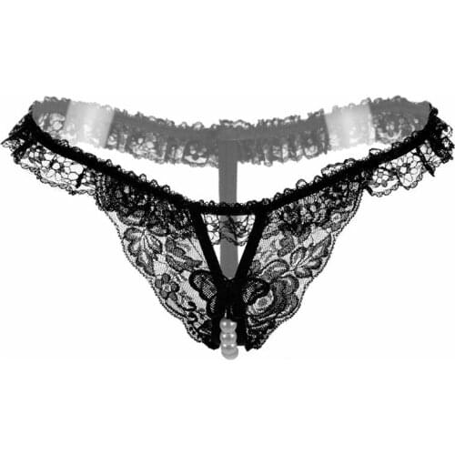 Womens Sexy Lingerie hot erotic Panties open crotch Porn transparent Lace underwear crotchless underpants sex wear g-string