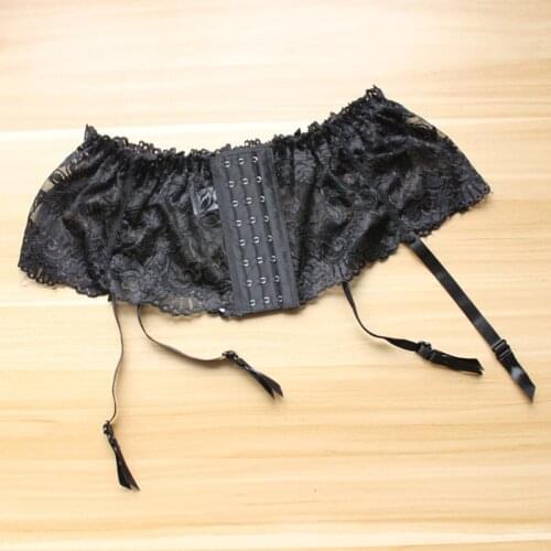 Women Sexy Lingerie Ultra Thin Lace Transparent Garters Full Hasp Suspender Adjustable Waist Belt For Stockings