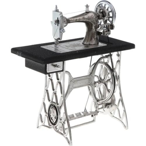 1:10 Scale Miniature Alloy Diecast Sewing Machine Model Toy Gifts Desk Craft Collectibles