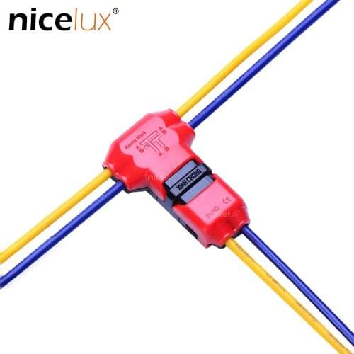 10pcs 2pin DC/AC 300V 10A Wire Connector 18-22AWG no welding scotch lock Quick Connector cable clamp Terminal Block