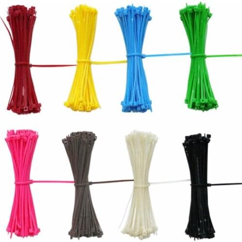 100pcs 3x100mm Cable Ties Fasteners Plastic Wire Zip Ties Cable Organiser Nylon Self-locking Electric Cable Tie