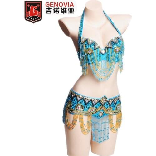 11 Colour Oriental Belly Dance Costume 2 Pcs Suit Bra Belt Hip Scarf Bollywood Carnival 34b/c 36b/c 38b/c