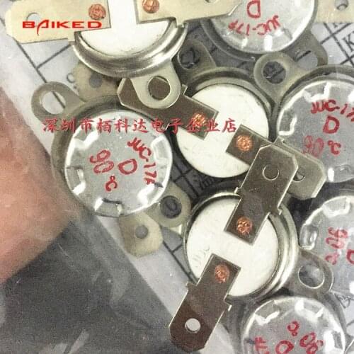 2PCS 90 Degree Temperature Control Switch Magnetic Switches DC 24V Normally Opened Temperature Relay JUC-17F