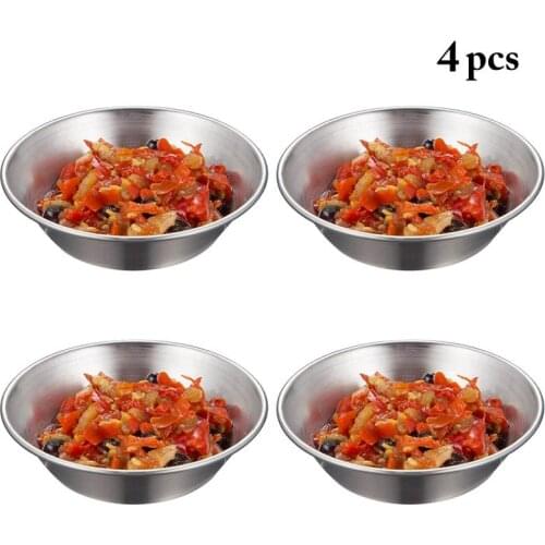 4pcs Sauce Dishes Food Dipping Bowls Round Seasoning Dish Saucer Appetizer Sauce Plate Home Tableware Food Seasoning Tray Посуда