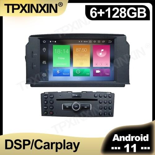 128GB Android 11 Car Radio For Mercedes BENZ C Class C180 C200 C230 Multimedia Auto Video DVD Player Navigation Stereo GPS 2din