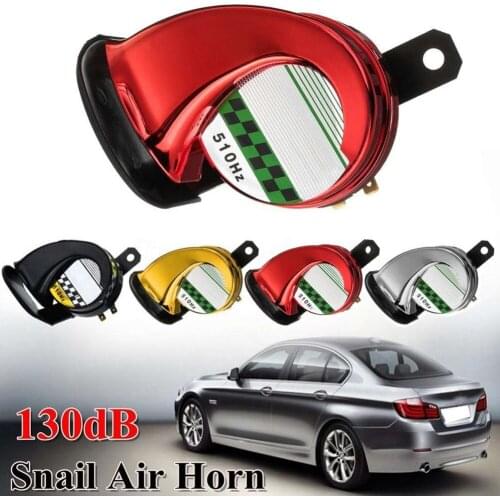 Car Truck Snail Horn 130DB Super Loud Whistle Waterproof Horn Air Horn Motorcycle Horn Suitable For Most 12V Voltage
