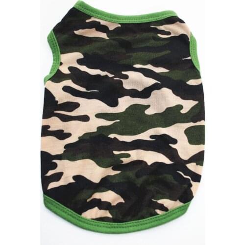 Camisetas Perro Camouflage Dog Clothes Pitbull Clothes Vest For Dog Yorkshire Terrier T-shirt Cat Tee Summer Breathable Cotton