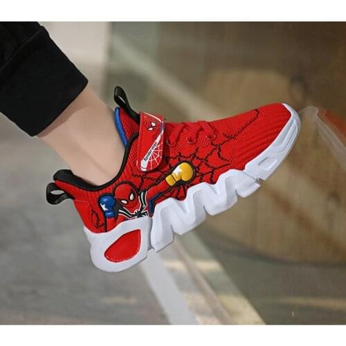 Spiderman Kids Sneakers Spring Autumn Children Shoes For Boys Chaussure Enfant Soft Sports Running Mesh Basketball Infant Tennis