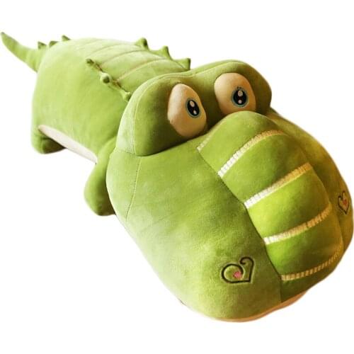 Dorimytrader 43'' / 110cm Large Animal Crocodile Plush Toy Stuffed Soft Cartoon Alligator Pillow Doll Free Shipping DY61233