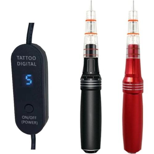 Electric Auto Rotary MTS Derma Therapy Makeup Tattoo Pen Machine Digital Controller For Eyebrow Lip Line Permanent Makeup