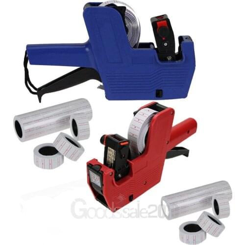 [ Fly Eagle ] 2X MX-5500 8 Digits Price Tag Gun + 5000 White w/ Red lines labels + 1 Ink