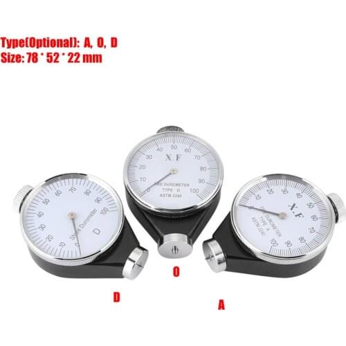 Professional Shore Durometer Type A/O/D 0-100 Degrees Rubber Tire Hardness Tester Meter For Plastic Leather Rubber Multi-resin