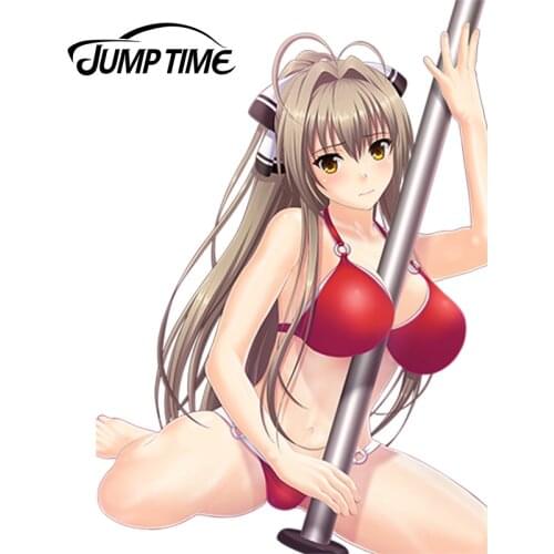JumpTime 13cm x 9.2cm 3D Hot Sexy Girl Sento Isuzu Render Waterproof Anime Car Window Bumper Accessories Car Sticker