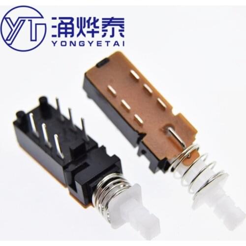 YYT Push switch A03-03 key switch PS42F42 power switch lock no lock 6PIN 2X3 feet