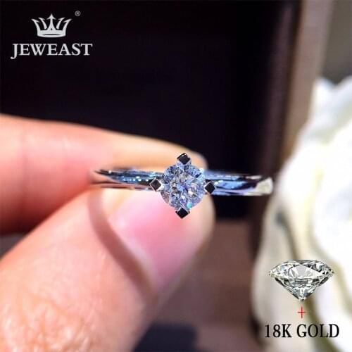 Natural Diamond 18K Gold Pure Gold Ring Beautiful Gemstone Ring Good Upscale Trendy Classic Party Fine Jewelry Hot Sell New 2020