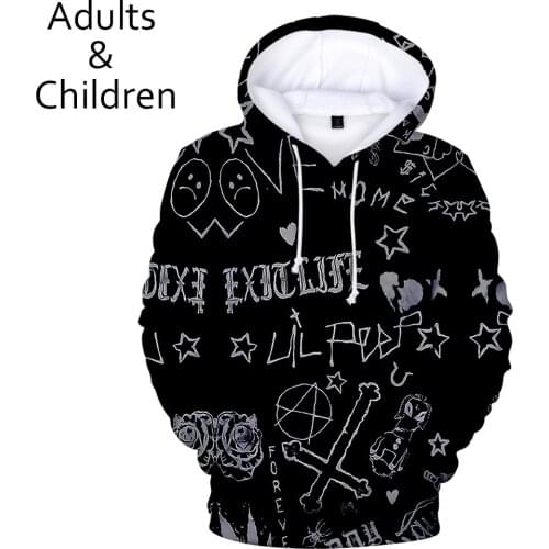 Hot Sale 3D print lil peep Hoodies Men Women Sweatshirts Boys Girls Hoodie Autumn Harajuku Kids Hooded casual black Pullovers