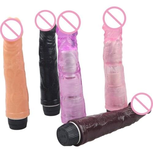 Multi Speed Big Penis Erotic Sex Toys Realistic Crystal Dildo Vibrators For Adult Intimate Woman Masturbator Realistic Dildo