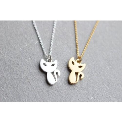 Fashion big eyes fox pendant necklace a lovely cat pendant necklaces for women Cartoon animal style
