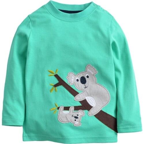 Girls Cartoon New long-sleeved childrens T-shirt Infant baby warm bottoming shirt Boys T-shirt top
