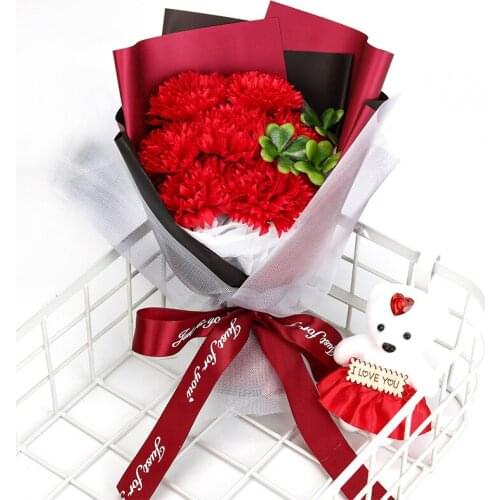 Gifts Simulation Carnation 7 Roses Soap Bouquet Gift Box Lover Gift Mothers Day Creative Practical Gift