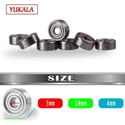 YUKALA3*10*4mm (623) bearing 10pcs Flange for Toy RC helicopter / boat / aircraft / vehicle / car high quality Free shipping