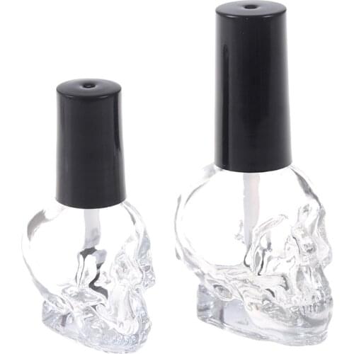 Transparent 10ML/5/ML/3ML/2ML Steamed Head Empty Cosmetic Container Glass Bottles Refillable With Brush Nail Polish Bottle
