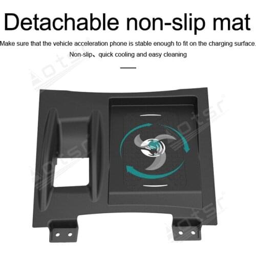 QI Wireless Charge Special On-Board Phone Charge Panel Android For Nissan X-trail Qashqai 2015-2019 Pad Non-slip Car Accessories