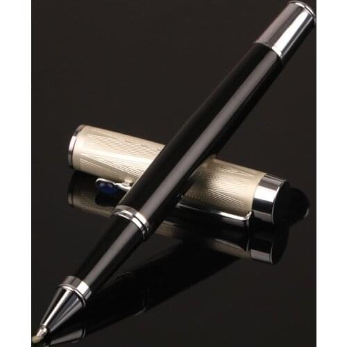 1Pcs Luxury Metal ballpoint pen black signature pen mens business writing pens School office supplies