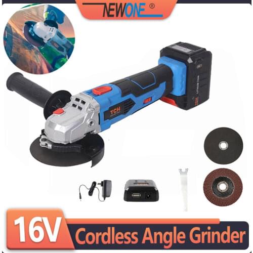TCH 16V Lithium-ion Angle Grinder Wireless Portable Polisher Mini Multifunctional polishing machine 4 Inch Disc Cutting